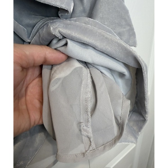 J Crew Womens Dainty Velvet Top‎ Size 8 Ruffle Fairy Coquette NYE Romantic Soft - Picture 7 of 16